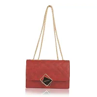 LX Purse For Women With Long Strap Sling Bag For Women & Crossbody Fit Small Size PU Leather (D Maroon)-thumb1