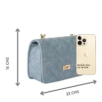 LX Purse For Women With Long Strap Sling Bag For Women & Crossbody Fit Small Size PU Leather (B Sky Blue)-thumb3