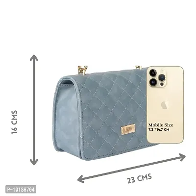 LX Purse For Women With Long Strap Sling Bag For Women & Crossbody Fit Small Size PU Leather (B Sky Blue)-thumb4