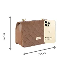 LX Purse For Women With Long Strap Sling Bag For Women & Crossbody Fit Small Size PU Leather (B Brown)-thumb3