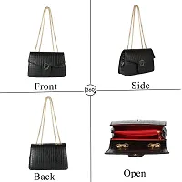 LX Purse For Women With Long Strap Sling Bag For Women & Crossbody Fit Small Size PU Leather (G Black)-thumb4