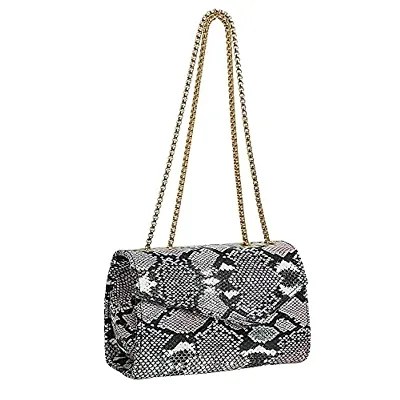 LX Purse For Women With Long Strap Sling Bag For Women & Crossbody Fit Small Size PU Leather (C Black White)