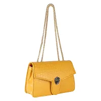 LX Purse For Women With Long Strap Sling Bag For Women  Crossbody Fit Small Size PU Leather (G Yellow)-thumb2