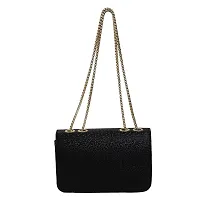 LX Purse For Women With Long Strap Sling Bag For Women & Crossbody Fit Small Size PU Leather (S Black)-thumb2