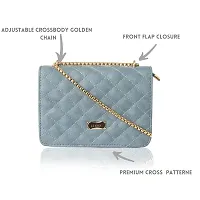 LX Purse For Women With Long Strap Sling Bag For Women & Crossbody Fit Small Size PU Leather (B Sky Blue)-thumb2