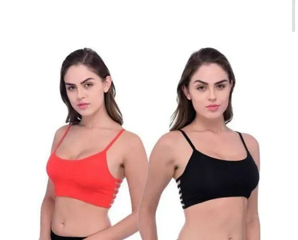 Fancy Blend Solid Bras For Women Pack Of 2