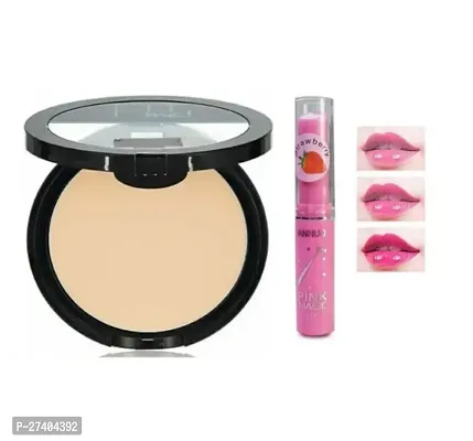 Fit Me Compact Powder and Straw Berry Lip Balm