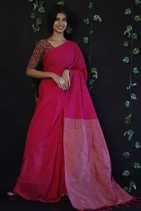 MAYA PINK HANDLOOM COTTON SAREE-07-thumb4