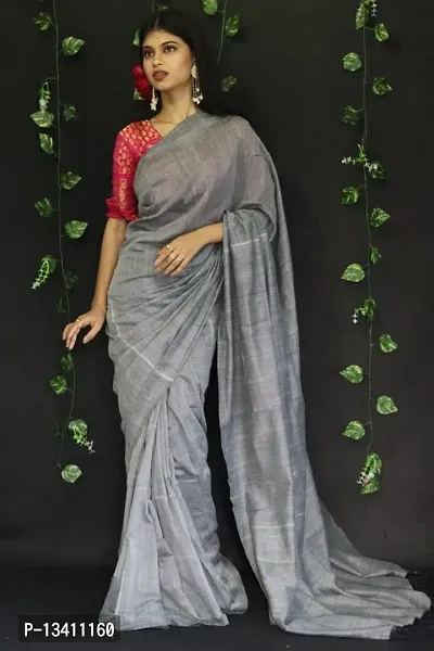 GREY HANDLOOM COTTON SAREE-09-thumb3