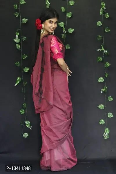 MAYA MAROON HANDLOOM COTTON SAREE--thumb3