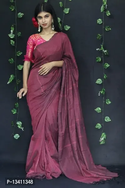 MAYA MAROON HANDLOOM COTTON SAREE--thumb5