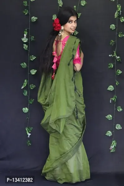 Beautiful Cotton Saree with Blouse piece-thumb2