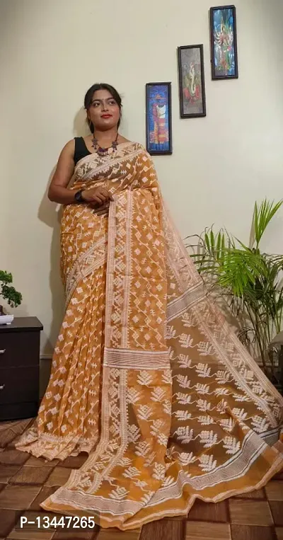 Beautiful Cotton Silk Saree without Blouse piece