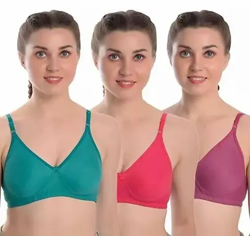 Women Stylish Polycotton Solid Bras