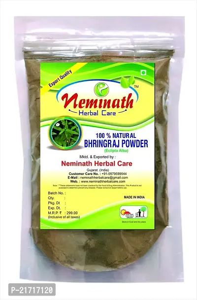 Neminath Herbal Care Bhringraj Leaves Powder for Hair (ECLIPTA ALBA) | 100% Pure  Natural | Best For FIGHTING HAIR FALL NATURALLY (227Grams)-thumb0