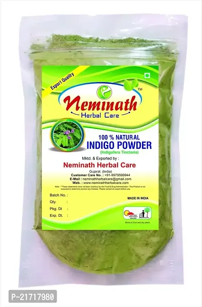 Neminath Indigo Leaves Powder For Hair | 100 % Ayurvedic, Natural  Herbal Hair Colour | Organically Extracted Indigo Powder For Hair Care and Herbal Colorant (Indigofera Tinctoria) | Pack of 1 - 227 Grams