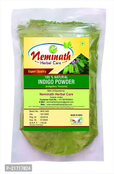 Indigo Powder Natural Hair Color (100 Grams) | 100% Ayurvedic, Natural  Herbal | Organically Extracted Indigo Leaves Powder For Hair Care (Indigofera Tinctoria) | By Neminath Herbal Care