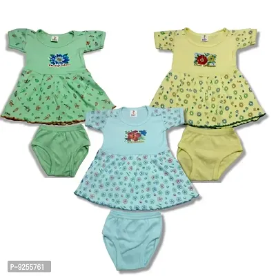 Cotton Frocks For Baby girl (pack of 3)-thumb0