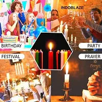 Indoblaze Unscented Taper Candles | Long Candles for Home Decor | Candle Sticks-thumb3