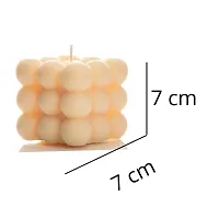 Indoblaze Cloud Bubble Cube Candle | Scented Bubble Candle | Fragrance Bubble Candle | Standard Size-thumb1