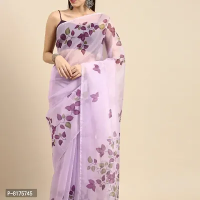 Beautiful Organza Saree with Blouse piece-thumb0