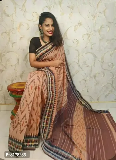 Beautiful Linen Saree with Blouse piece-thumb0