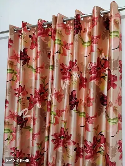 Polyester Printed Door Curtains/Parde/ Drapes/ Screen, 7*4 Feet, pack of 2 Psc-thumb0