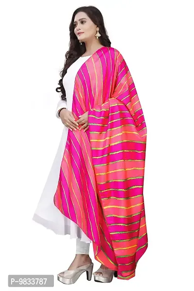 Rudra Fashion Mart Women Georgette Gown Kurta Maxi Long Dress With Digital Print Dupatta, Latest Georgette Long Ethnic Anarkali Gown Kurti With Dupatta For Women And Girls (X-Large, Deep Pink)-thumb2