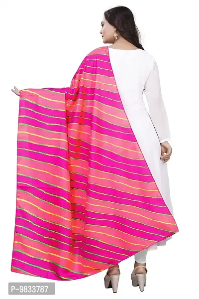 Rudra Fashion Mart Women Georgette Gown Kurta Maxi Long Dress With Digital Print Dupatta, Latest Georgette Long Ethnic Anarkali Gown Kurti With Dupatta For Women And Girls (X-Large, Deep Pink)-thumb3