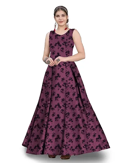 RUDRA Premium Long Digital Printed Anarkali Kurti Sleevless