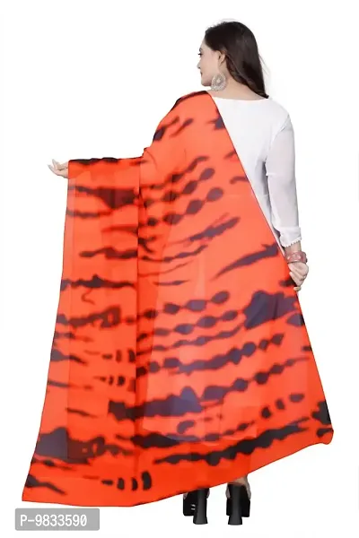 RUDRA FASHION MART Women's Solid White Kurta Long Dress with Dupatta, Latest Georgette Long Ethnic Anarkali Kurti Set Gown for Women and Girls (Medium, Red)-thumb4