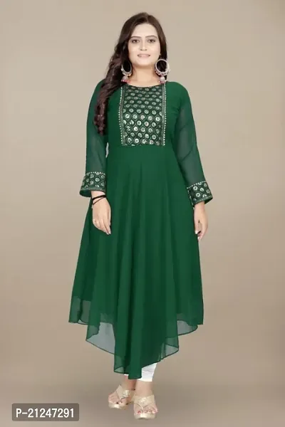 Attractive Georgette Gown for Women-thumb0