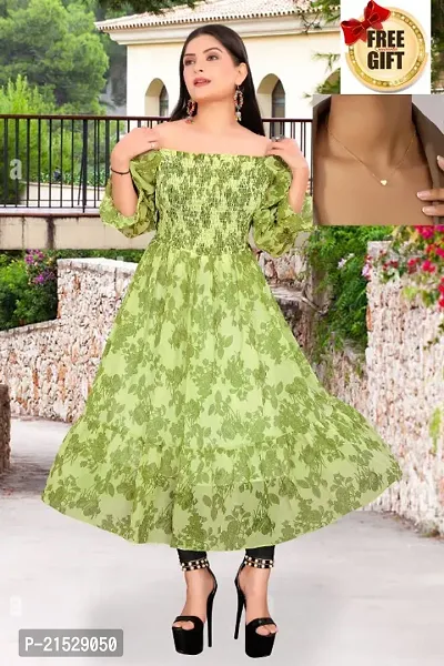 Attractive Georgette Gown for Women With Free Gift-thumb0