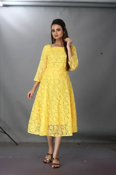 Classic Net Embroidered Kurtis for Women