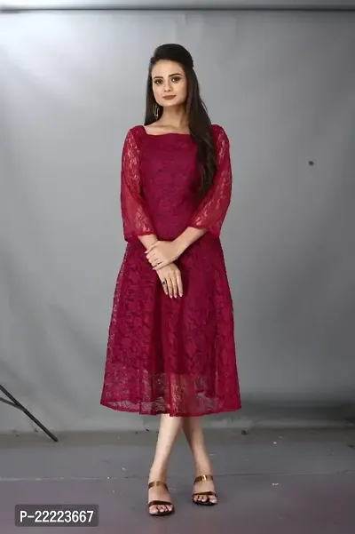 Classic Net Embroidered Kurtis for Women-thumb0