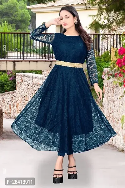 Attractive Georgette Gown for Women-thumb0