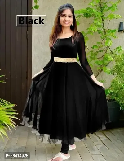 Attractive Georgette Gown for Women-thumb0