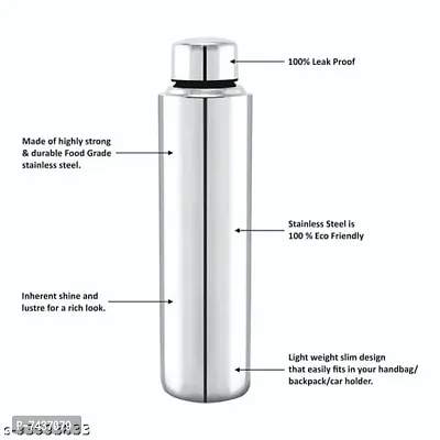 Stainless steel water bottle 900ml approxe,water bottle,steel bottle,gym,sipper,school,office,water bottle 900ml.(Organ).Pack of 2-thumb2