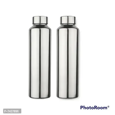 Stainless steel water bottle 1000ml approxe,water bottle,steel bottle,gym,sipper,school,office,water bottle 900ml.(Organ).Pack of 2-thumb0
