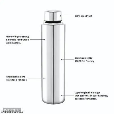 Stainless steel water bottle 1000ml approxe,water bottle,steel bottle,gym,sipper,school,office,water bottle 900ml.(Organ).Pack of 2-thumb4