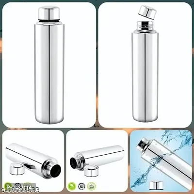 Stainless steel water bottle 1000ml approxe,water bottle,steel bottle,gym,sipper,school,office,water bottle 900ml.(Organ).Pack of 2-thumb3