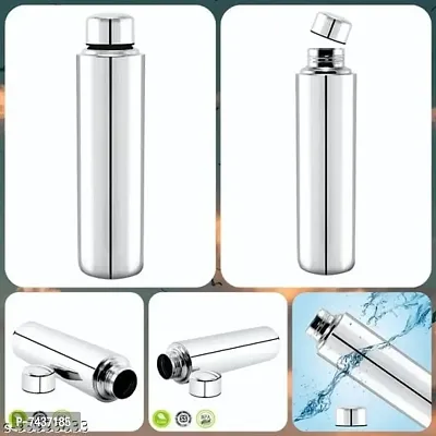 Stainless steel water bottle 1000ml approxe,water bottle,steel bottle,gym,sipper,school,office,water bottle 900ml.(Organ).Pack of 2-thumb4