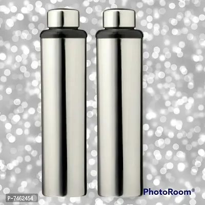 Stainless steel water bottle 1000ml approxe,water bottle,steel bottle,gym,sipper,school,office,water bottle 900ml.(Dhoom).Pack of 2-thumb0