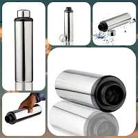 Stainless steel water bottle 1000ml approxe,water bottle,steel bottle,gym,sipper,school,office,water bottle 900ml.(Dhoom).Pack of 2-thumb1