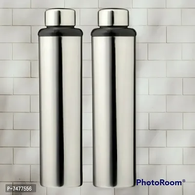 Stainless steel water bottle 1000ml approxe,water bottle,steel bottle,gym,sipper,school,office,water bottle 900ml.(Dhoom).Pack of 2