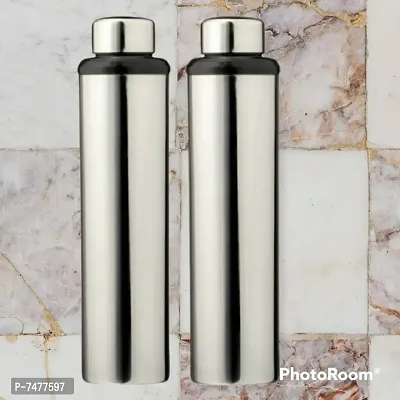 Stainless steel water bottle 1000ml approxe,water bottle,steel bottle,gym,sipper,school,office,water bottle 900ml.(Dhoom).Pack of 2