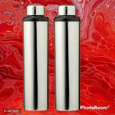 Stainless steel water bottle 1000ml approxe,water bottle,steel bottle,gym,sipper,school,office,water bottle 900ml.(Dhoom).Pack of 2-thumb0