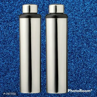 Stainless steel water bottle 1000ml approxe,water bottle,steel bottle,gym,sipper,school,office,water bottle 900ml.(Dhoom).Pack of 2-thumb0