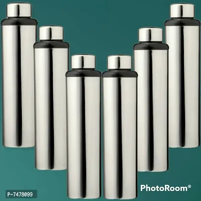 Stainless steel water bottle 1000ml approxe,water bottle,steel bottle,gym,sipper,school,office,water bottle 900ml.(Dhoom).Pack of 6