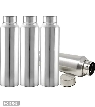 Stainless steel water bottle 1000ml approxe,water bottle,steel bottle,gym,sipper,school,office,water bottle 900ml.(Organ).Pack of 4-thumb0